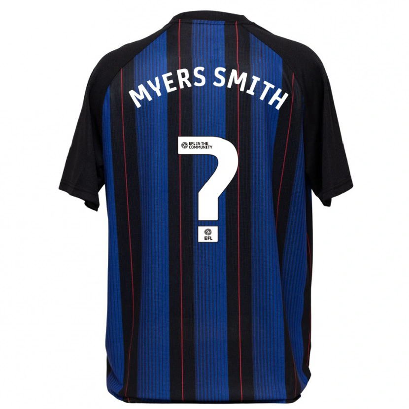 Danxen Heren Alfie Myers-Smith #0 Blauw Zwart Uitshirt Uittenue 2025/26 T-Shirt