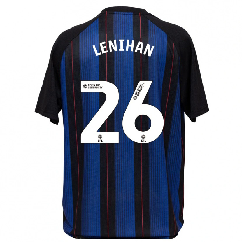Danxen Heren Darragh Lenihan #26 Blauw Zwart Uitshirt Uittenue 2025/26 T-Shirt