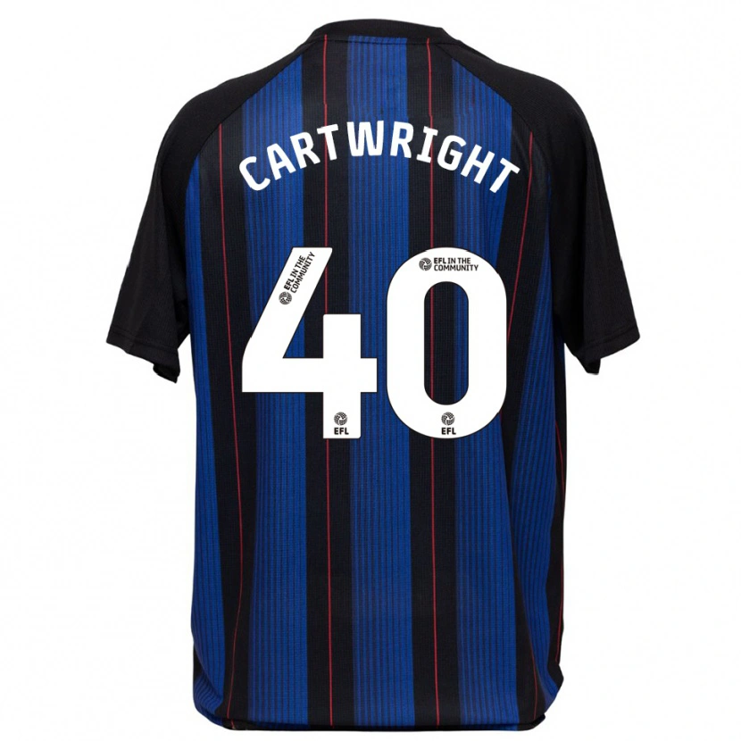 Danxen Heren Finlay Cartwright #40 Blauw Zwart Uitshirt Uittenue 2025/26 T-Shirt