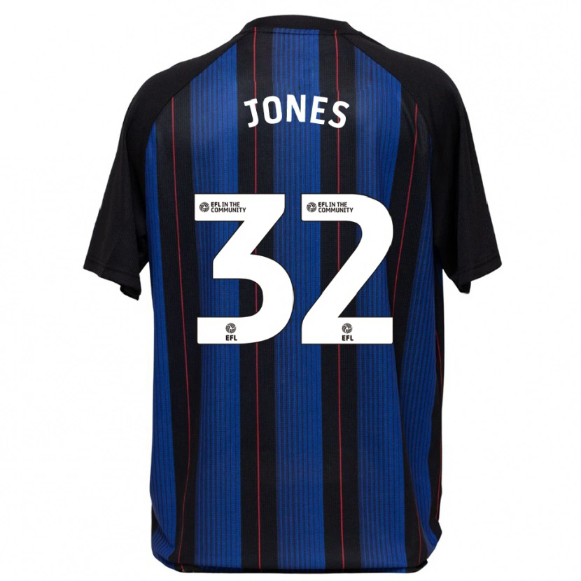 Danxen Heren Jamie Jones #32 Blauw Zwart Uitshirt Uittenue 2025/26 T-Shirt