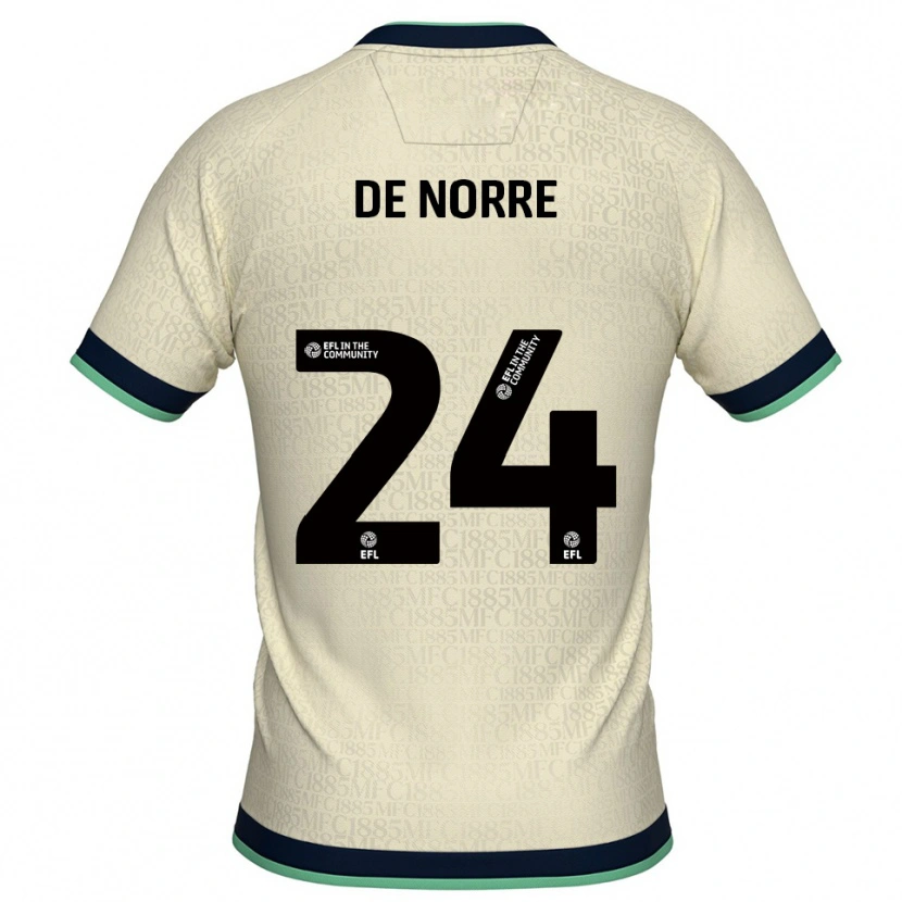 Danxen Heren Casper De Norre #24 Champagne Marine Uitshirt Uittenue 2025/26 T-Shirt