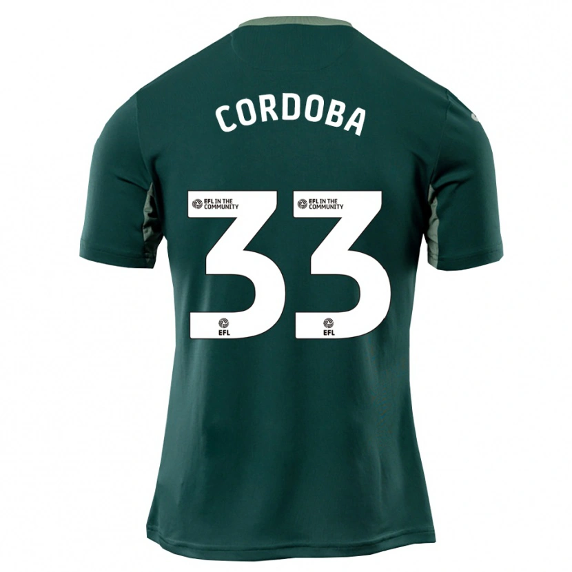 Danxen Heren José Córdoba #33 Groen Wit Paars Uitshirt Uittenue 2025/26 T-Shirt