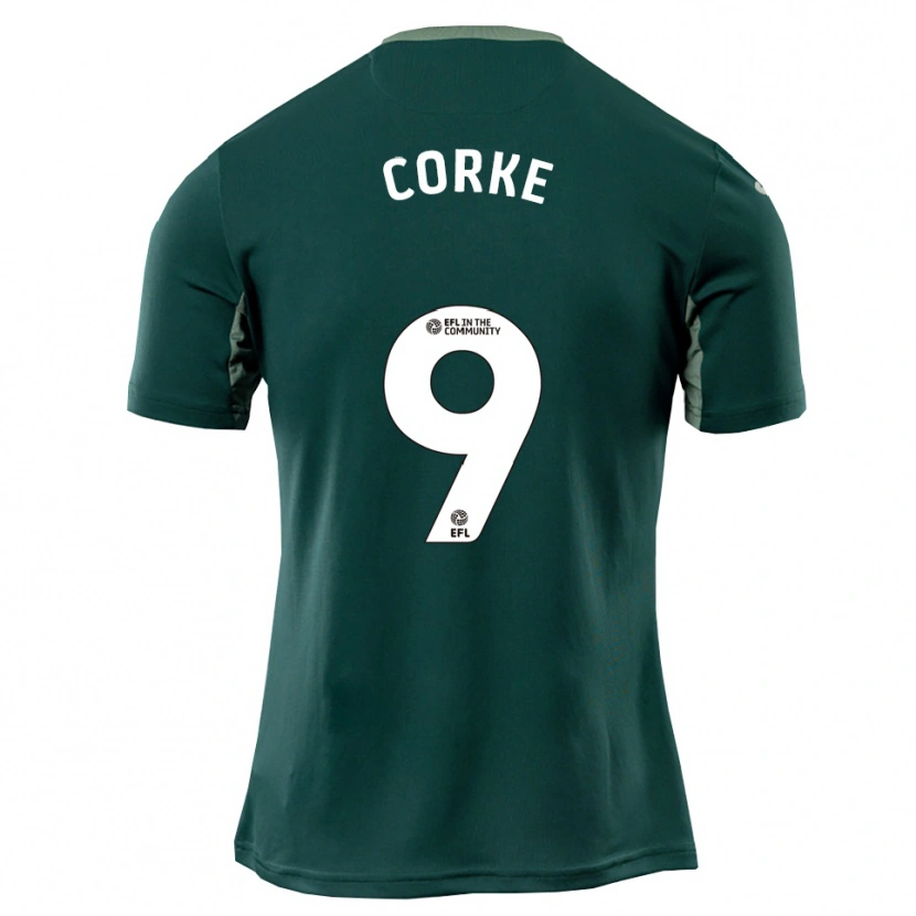 Danxen Heren Finn Corke #9 Groen Wit Paars Uitshirt Uittenue 2025/26 T-Shirt
