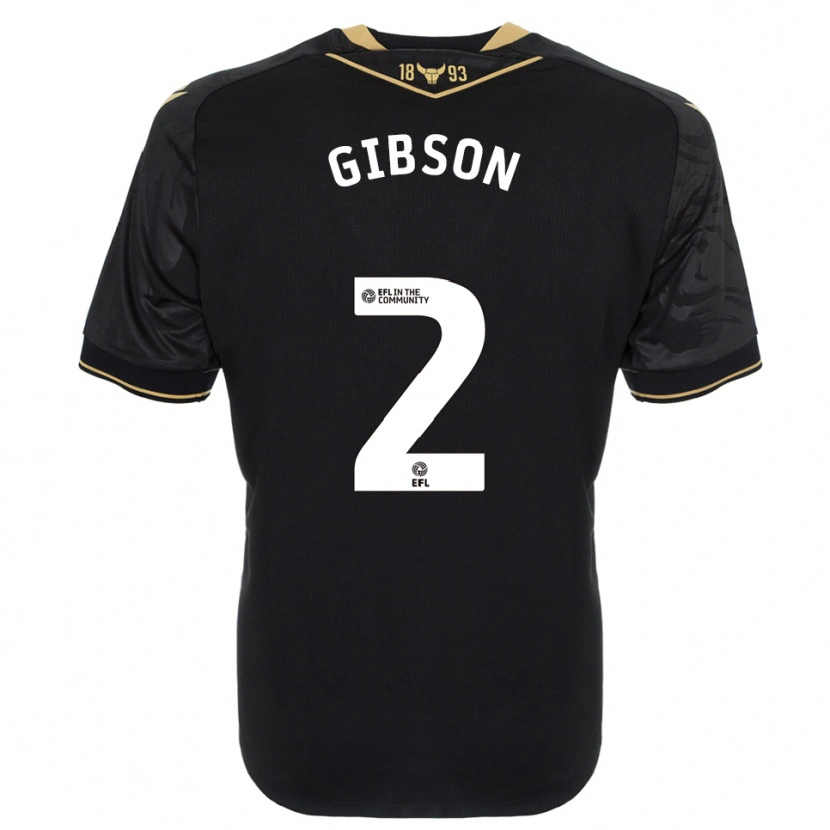 Danxen Heren Nic Gibson #2 Zwart Goud Uitshirt Uittenue 2025/26 T-Shirt