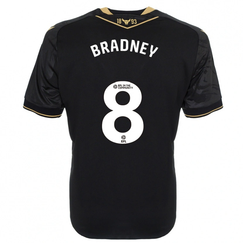 Danxen Heren Harrison Bradney #8 Zwart Goud Uitshirt Uittenue 2025/26 T-Shirt