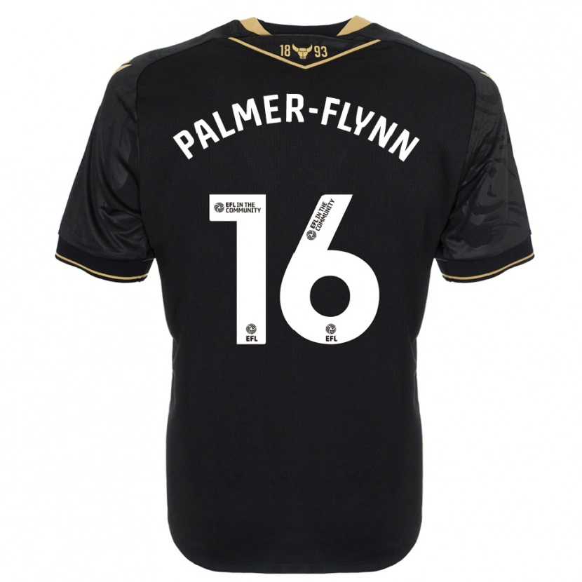 Danxen Heren Callum Palmer-Flynn #16 Zwart Goud Uitshirt Uittenue 2025/26 T-Shirt