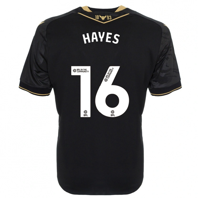 Danxen Heren Georgia Hayes #16 Zwart Goud Uitshirt Uittenue 2025/26 T-Shirt