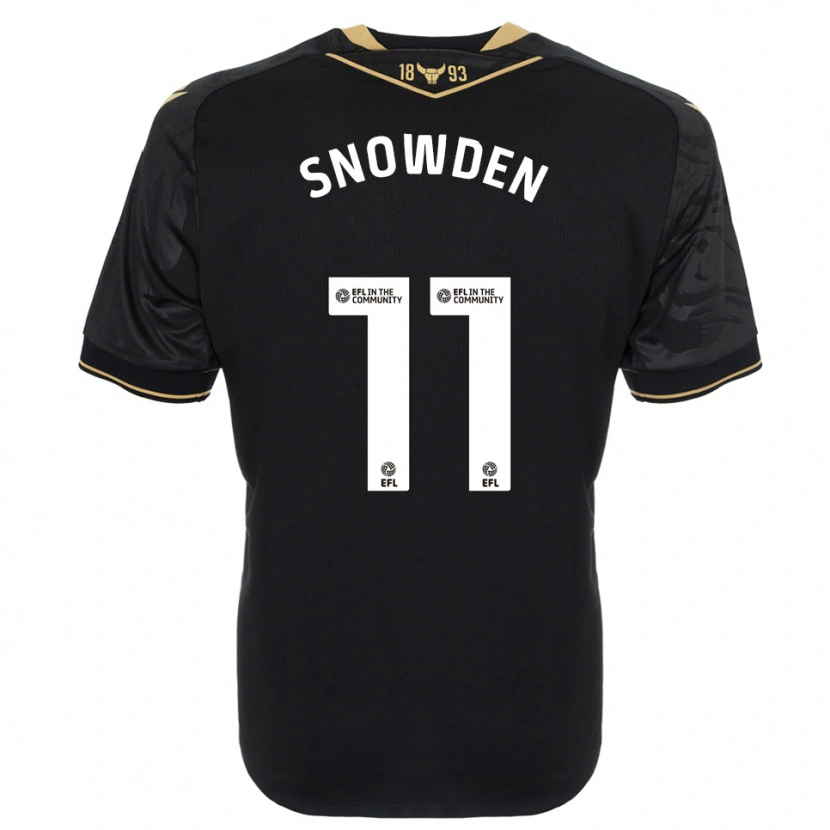Danxen Heren Leo Snowden #11 Zwart Goud Uitshirt Uittenue 2025/26 T-Shirt