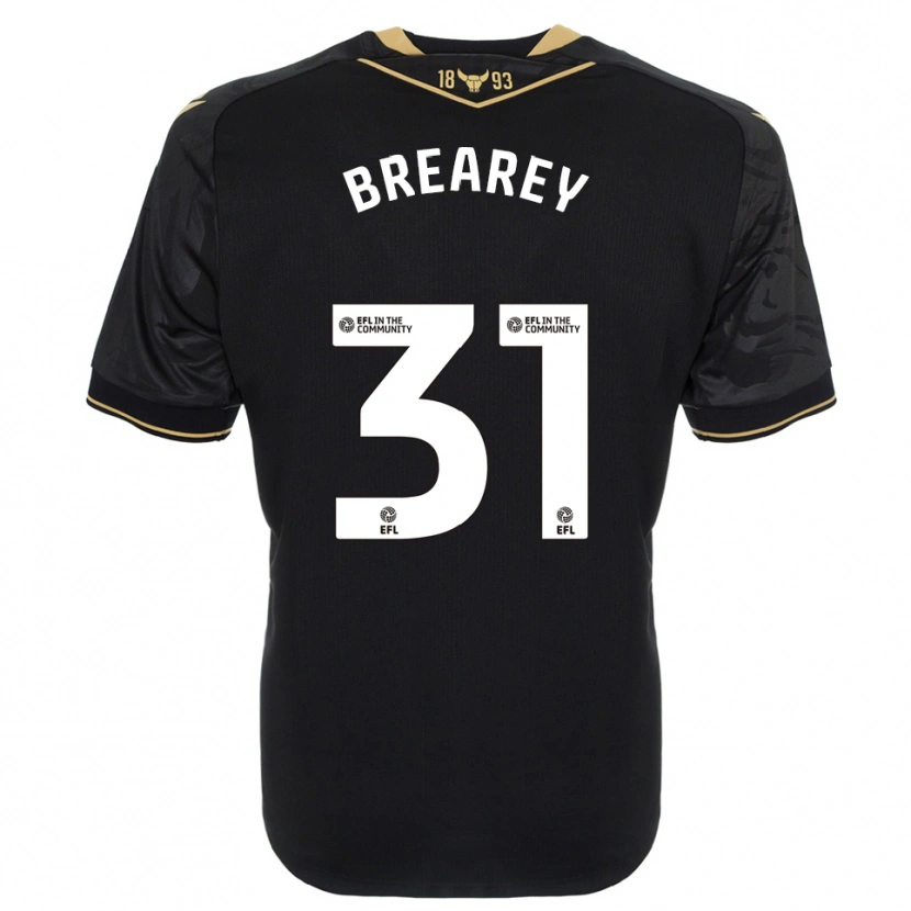 Danxen Heren Eddie Brearey #31 Zwart Goud Uitshirt Uittenue 2025/26 T-Shirt