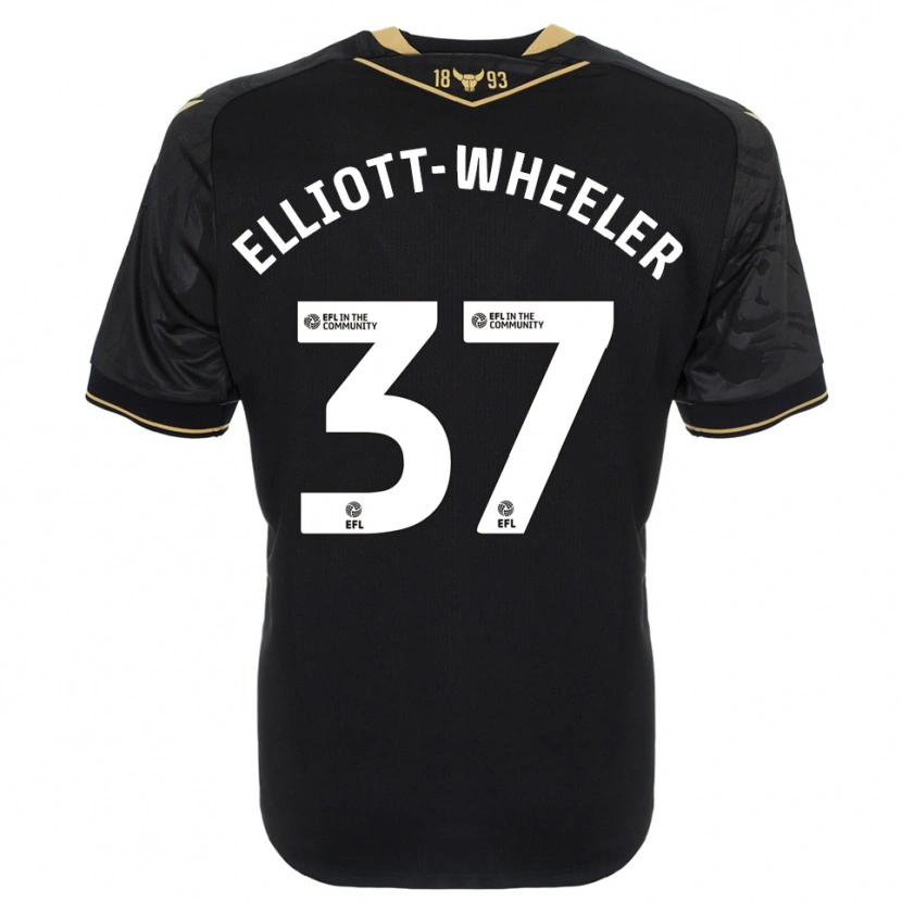Danxen Heren Aidan Elliott-Wheeler #37 Zwart Goud Uitshirt Uittenue 2025/26 T-Shirt