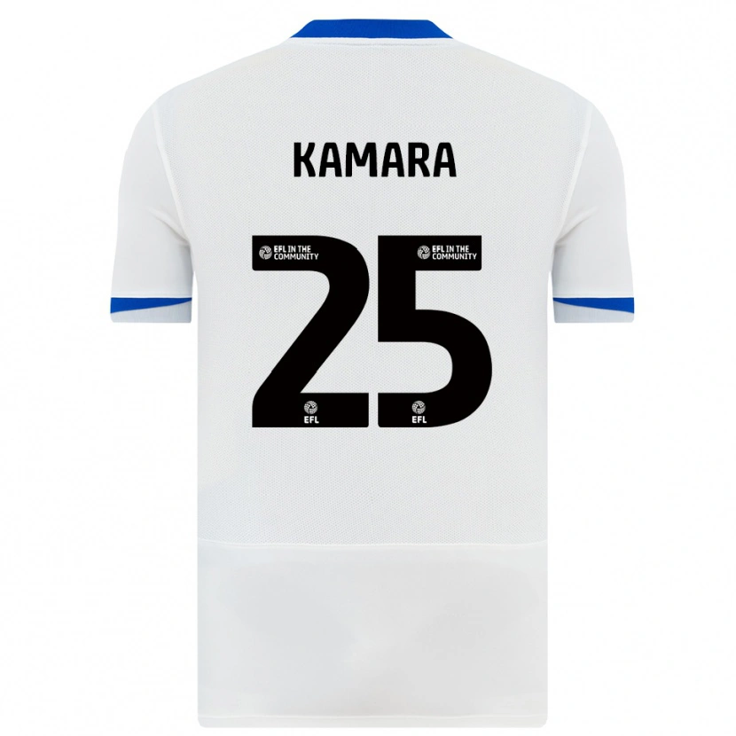Danxen Heren Abdoulaye Kamara #25 Wit Zwart Uitshirt Uittenue 2025/26 T-Shirt