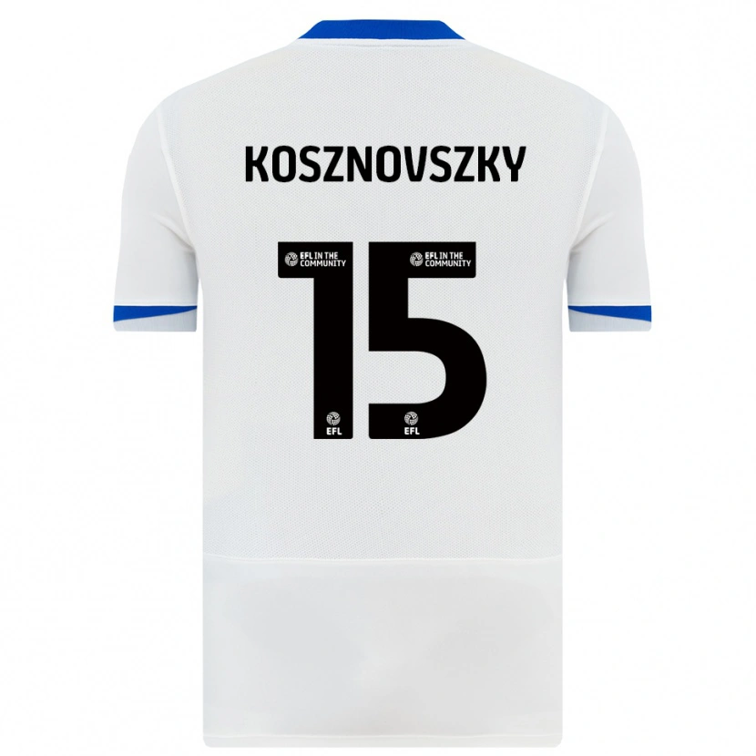 Danxen Heren Márk Kosznovszky #15 Wit Zwart Uitshirt Uittenue 2025/26 T-Shirt