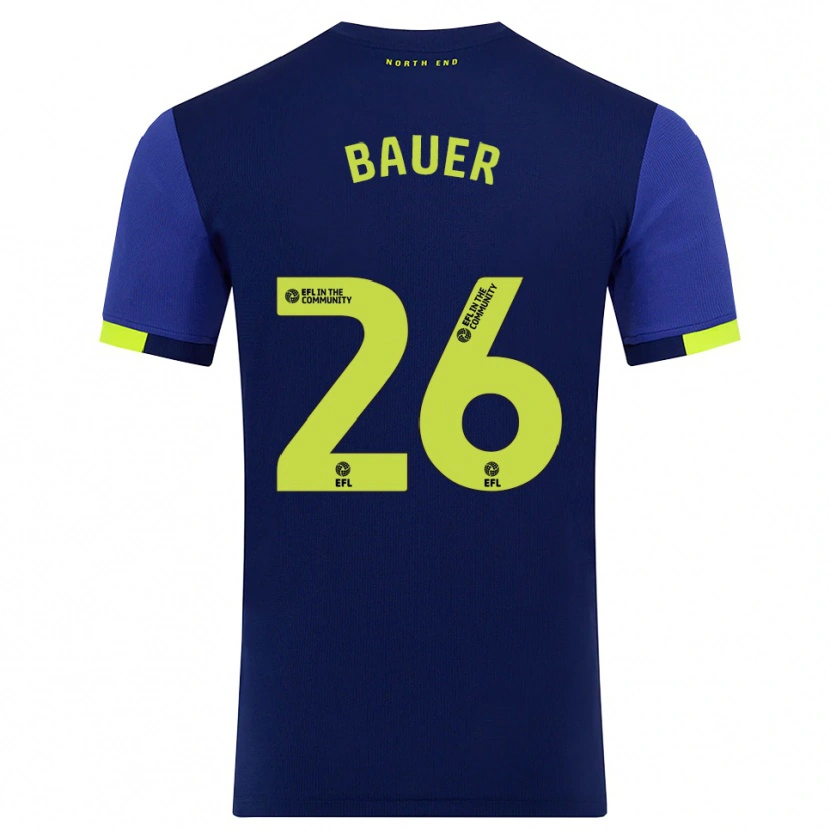 Danxen Heren Patrick Bauer #26 Marine Geel Uitshirt Uittenue 2025/26 T-Shirt