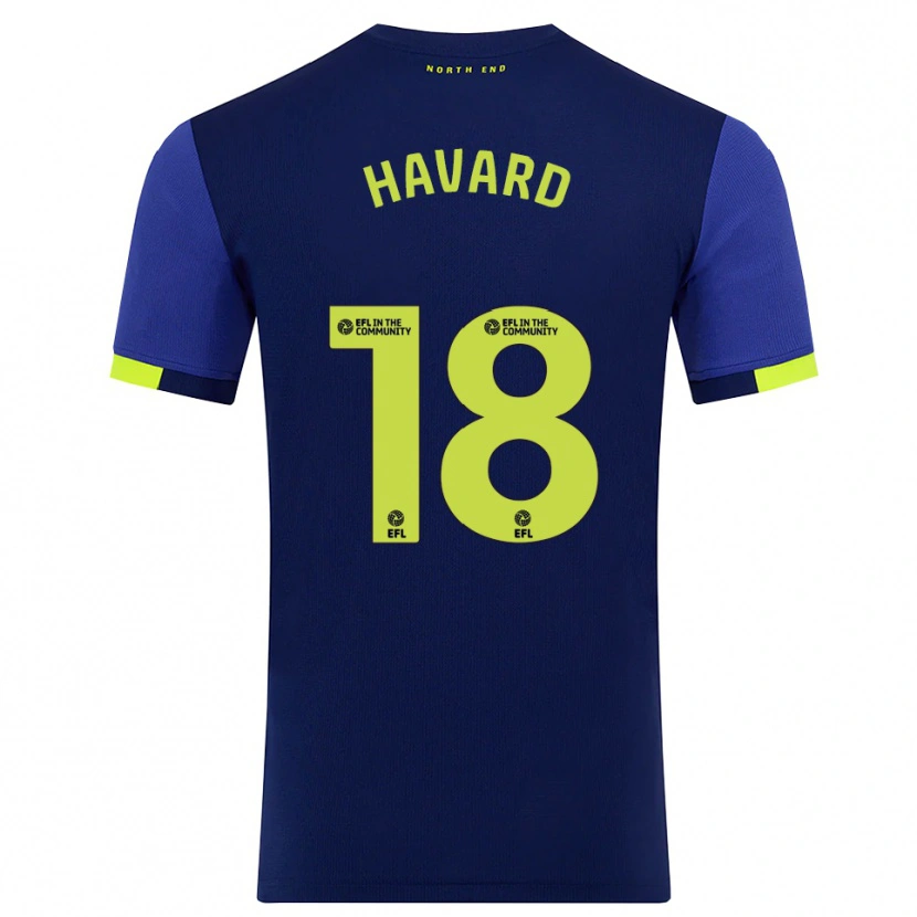 Danxen Heren Callum Havard #18 Marine Geel Uitshirt Uittenue 2025/26 T-Shirt