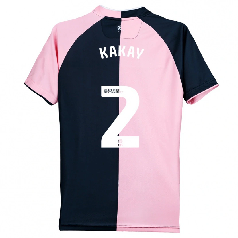 Danxen Heren Osman Kakay #2 Roze Zwart Uitshirt Uittenue 2025/26 T-Shirt
