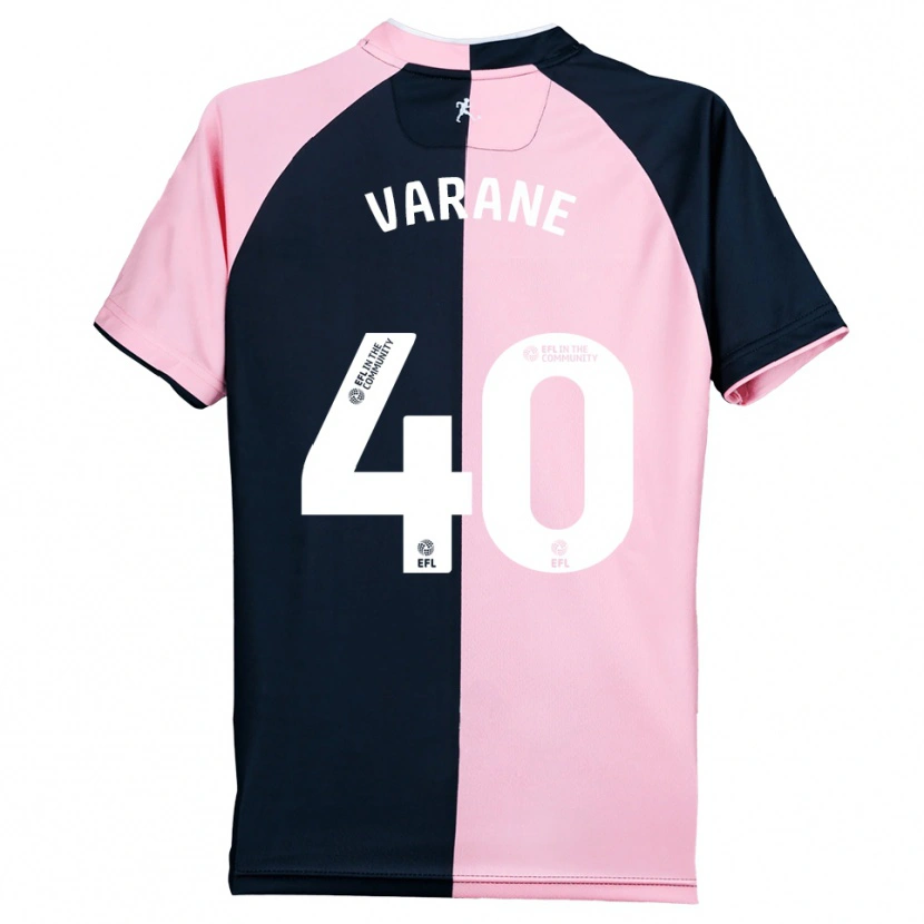 Danxen Heren Jonathan Varane #40 Roze Zwart Uitshirt Uittenue 2025/26 T-Shirt