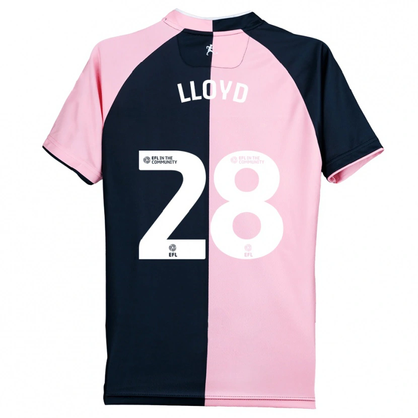 Danxen Heren Alfie Lloyd #28 Roze Zwart Uitshirt Uittenue 2025/26 T-Shirt