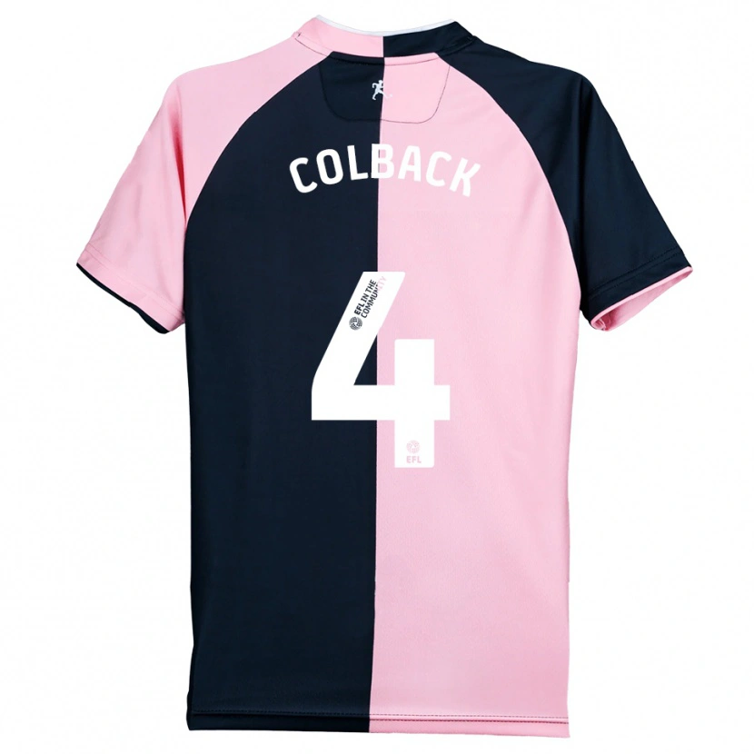 Danxen Heren Jack Colback #4 Roze Zwart Uitshirt Uittenue 2025/26 T-Shirt