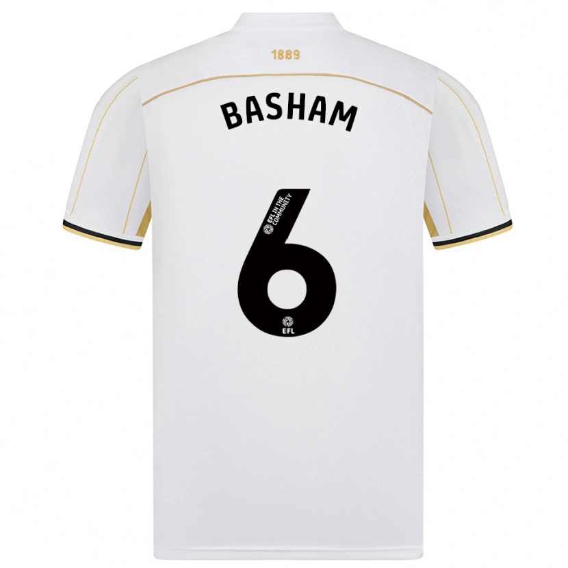 Danxen Heren Chris Basham #6 Wit Goud Uitshirt Uittenue 2025/26 T-Shirt