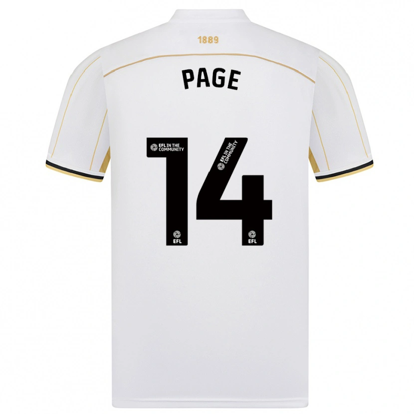 Danxen Heren Olivia Jane Page #14 Wit Goud Uitshirt Uittenue 2025/26 T-Shirt