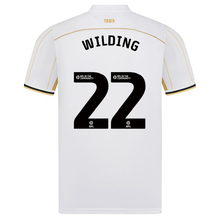 Danxen Heren Annie Wilding #22 Wit Goud Uitshirt Uittenue 2025/26 T-Shirt