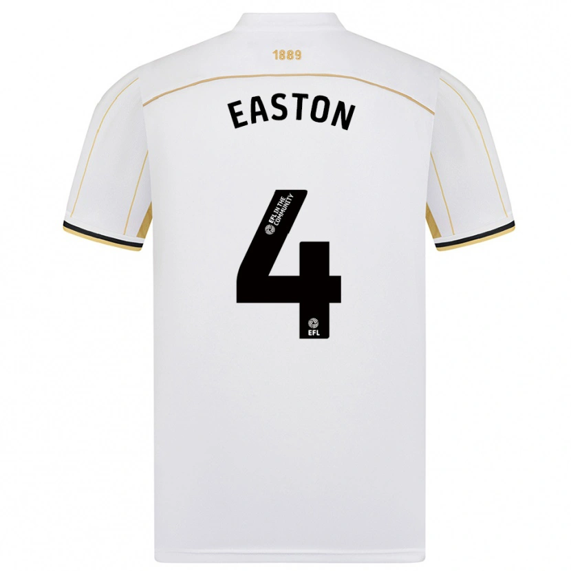 Danxen Heren Evan Easton #4 Wit Goud Uitshirt Uittenue 2025/26 T-Shirt