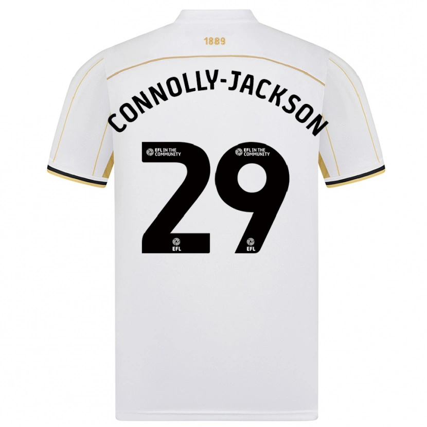 Danxen Heren Fallon Connolly-Jackson #29 Wit Goud Uitshirt Uittenue 2025/26 T-Shirt