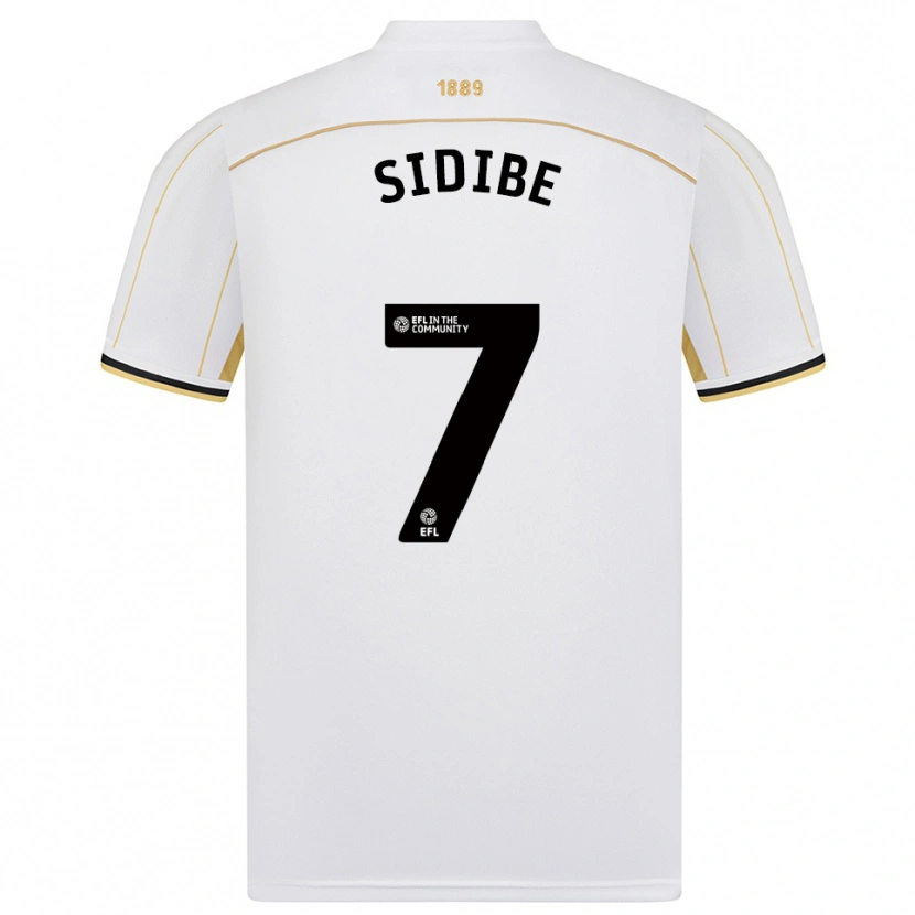 Danxen Heren Lamine Sidibe #7 Wit Goud Uitshirt Uittenue 2025/26 T-Shirt