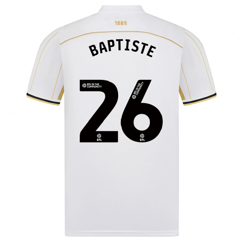 Danxen Heren Jamal Baptiste #26 Wit Goud Uitshirt Uittenue 2025/26 T-Shirt