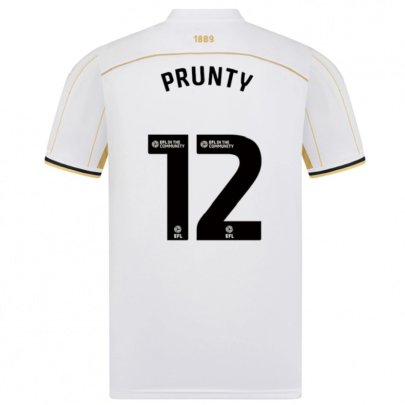 Danxen Heren Jayden Prunty #12 Wit Goud Uitshirt Uittenue 2025/26 T-Shirt