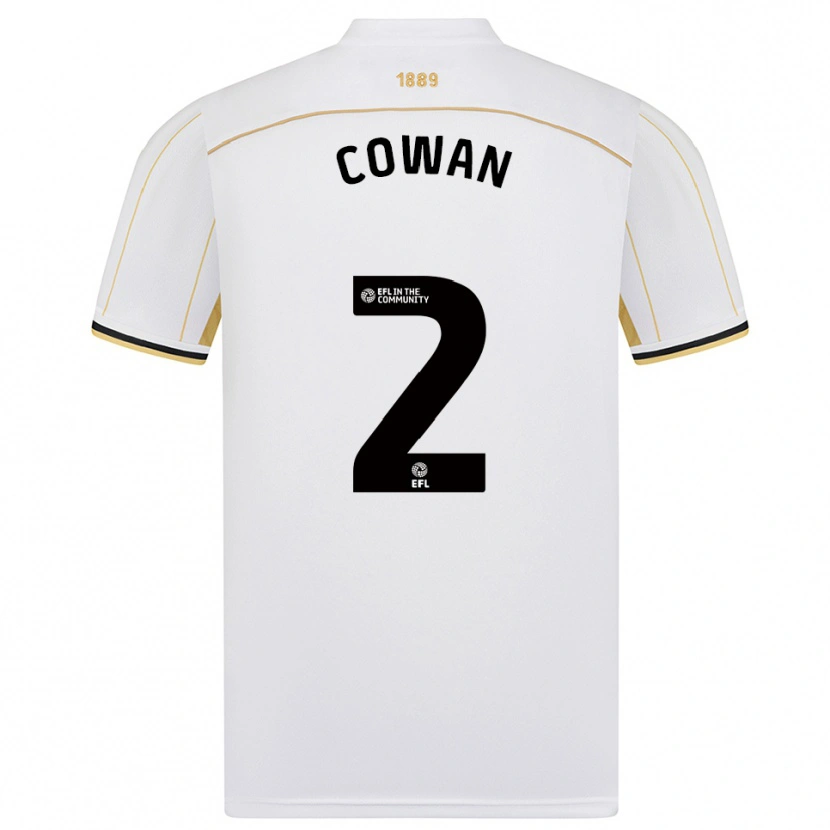 Danxen Heren Leanne Cowan #2 Wit Goud Uitshirt Uittenue 2025/26 T-Shirt