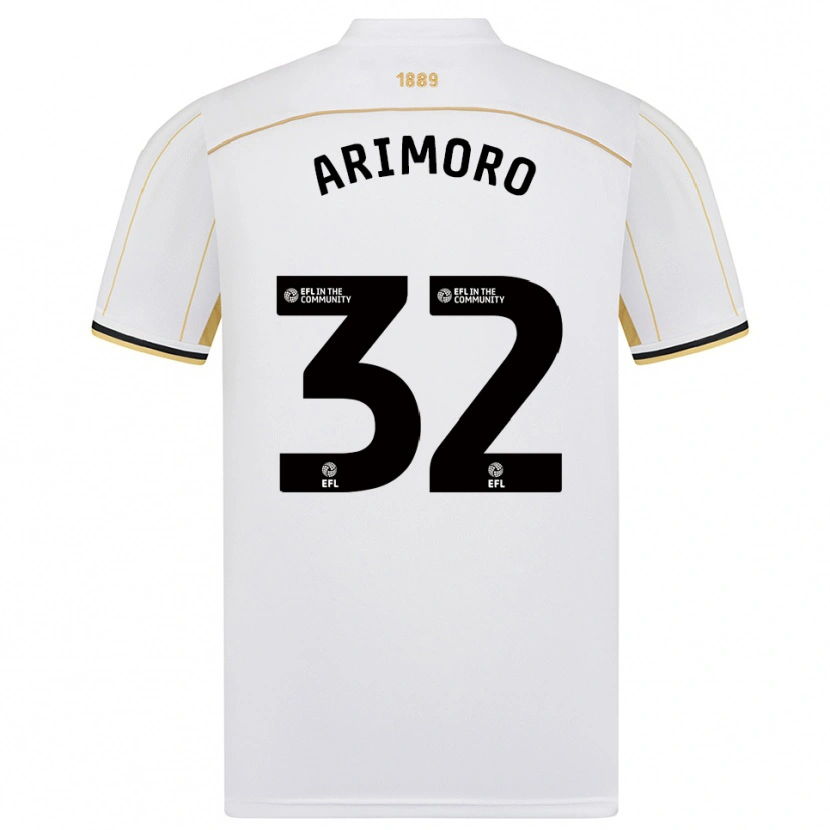 Danxen Heren Juliet Khinde Adebowale-Arimoro #32 Wit Goud Uitshirt Uittenue 2025/26 T-Shirt