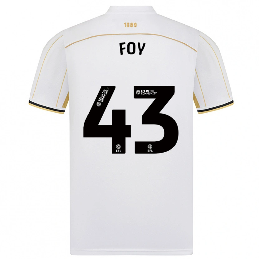 Danxen Heren Gus Foy #43 Wit Goud Uitshirt Uittenue 2025/26 T-Shirt