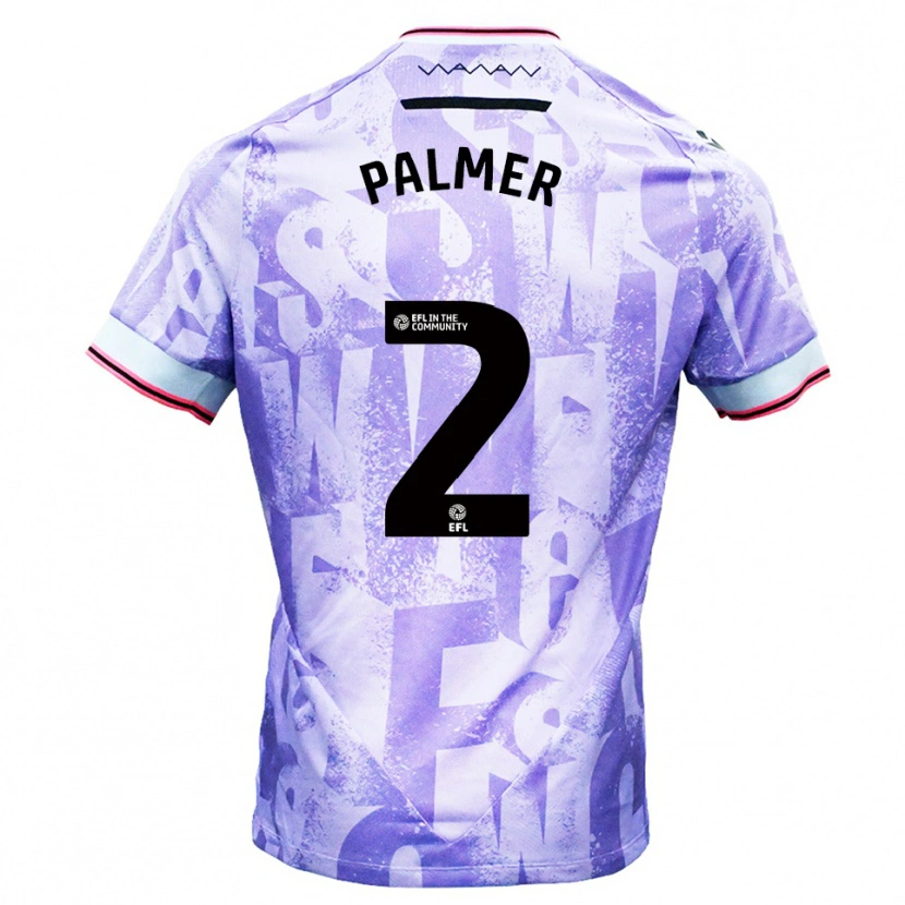 Danxen Heren Liam Palmer #2 Lila Wit Uitshirt Uittenue 2025/26 T-Shirt