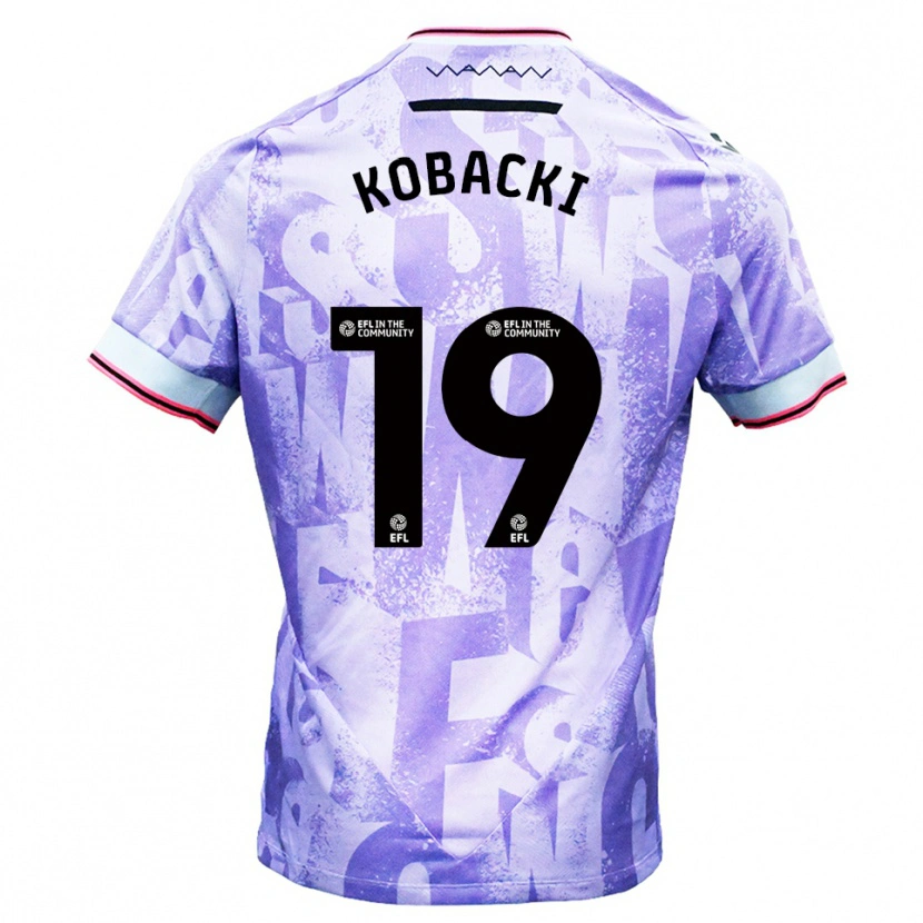 Danxen Heren Olaf Kobacki #19 Lila Wit Uitshirt Uittenue 2025/26 T-Shirt