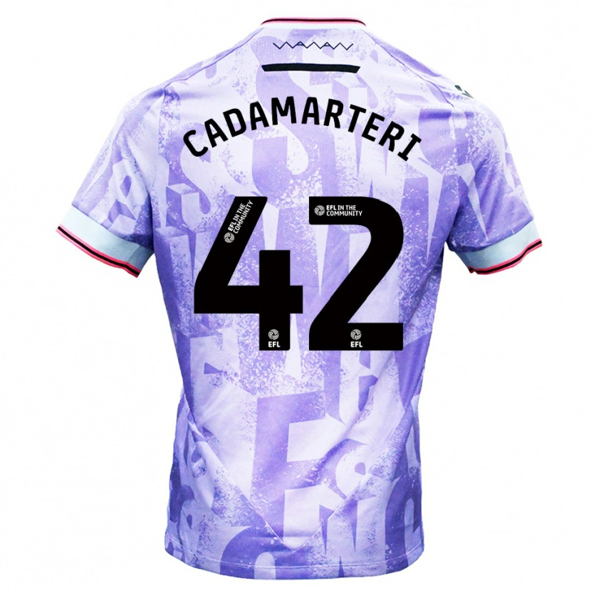 Danxen Heren Bailey Cadamarteri #42 Lila Wit Uitshirt Uittenue 2025/26 T-Shirt