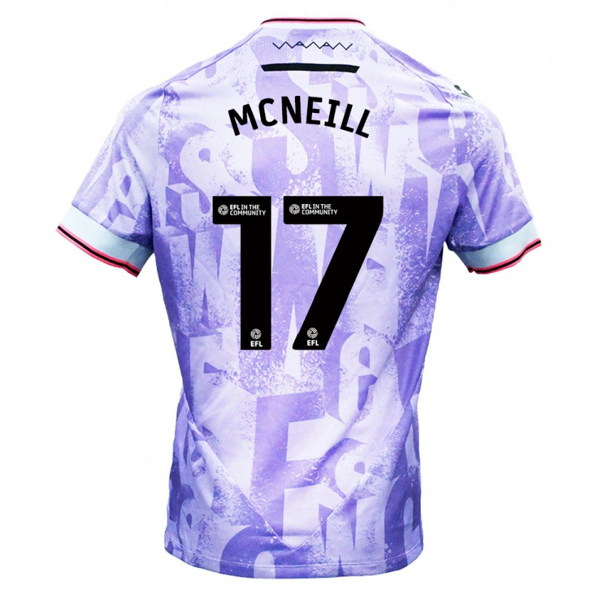 Danxen Heren Charlie Mcneill #17 Lila Wit Uitshirt Uittenue 2025/26 T-Shirt