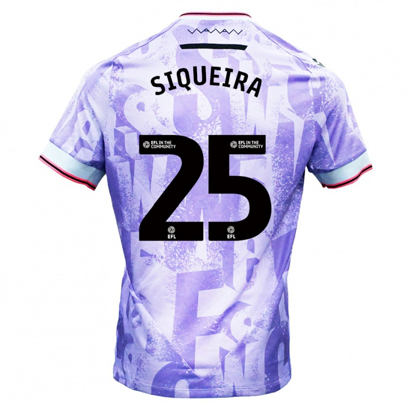 Danxen Heren Guilherme Siqueira #25 Lila Wit Uitshirt Uittenue 2025/26 T-Shirt
