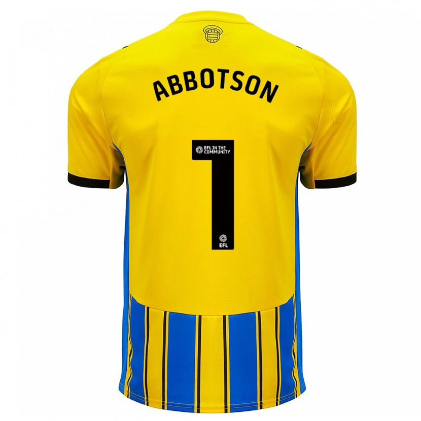 Danxen Heren Oscar Abbotson #1 Blauw Geel Uitshirt Uittenue 2025/26 T-Shirt