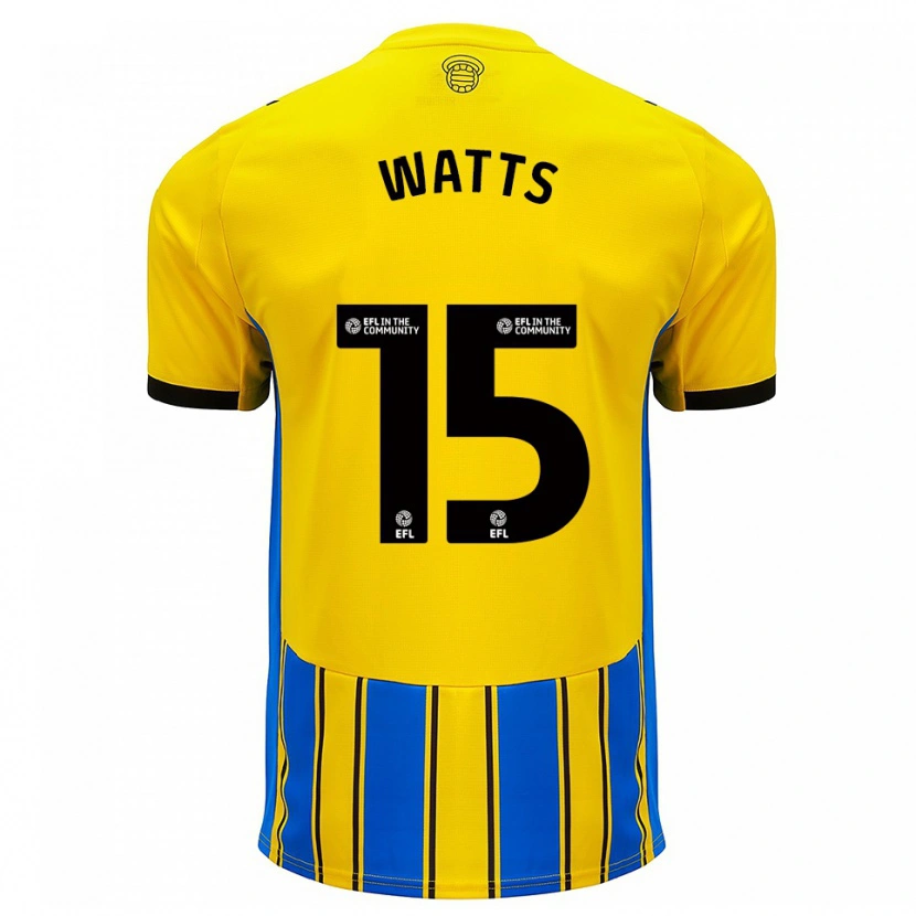 Danxen Heren Harry Watts #15 Blauw Geel Uitshirt Uittenue 2025/26 T-Shirt