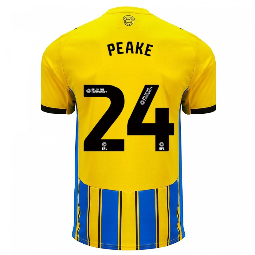 Danxen Heren Paige Peake #24 Blauw Geel Uitshirt Uittenue 2025/26 T-Shirt