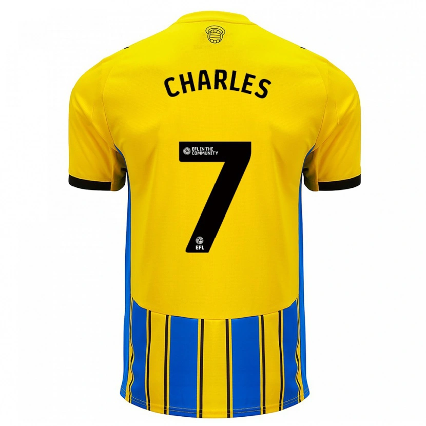 Danxen Heren Brandon Charles #7 Blauw Geel Uitshirt Uittenue 2025/26 T-Shirt