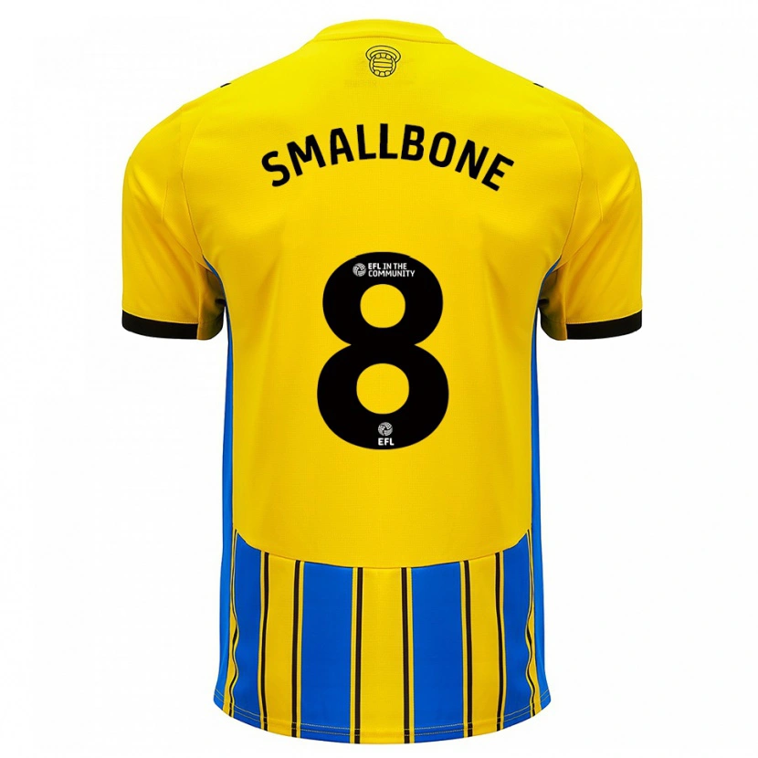 Danxen Heren Will Smallbone #8 Blauw Geel Uitshirt Uittenue 2025/26 T-Shirt