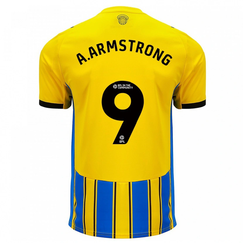 Danxen Heren Adam Armstrong #9 Blauw Geel Uitshirt Uittenue 2025/26 T-Shirt