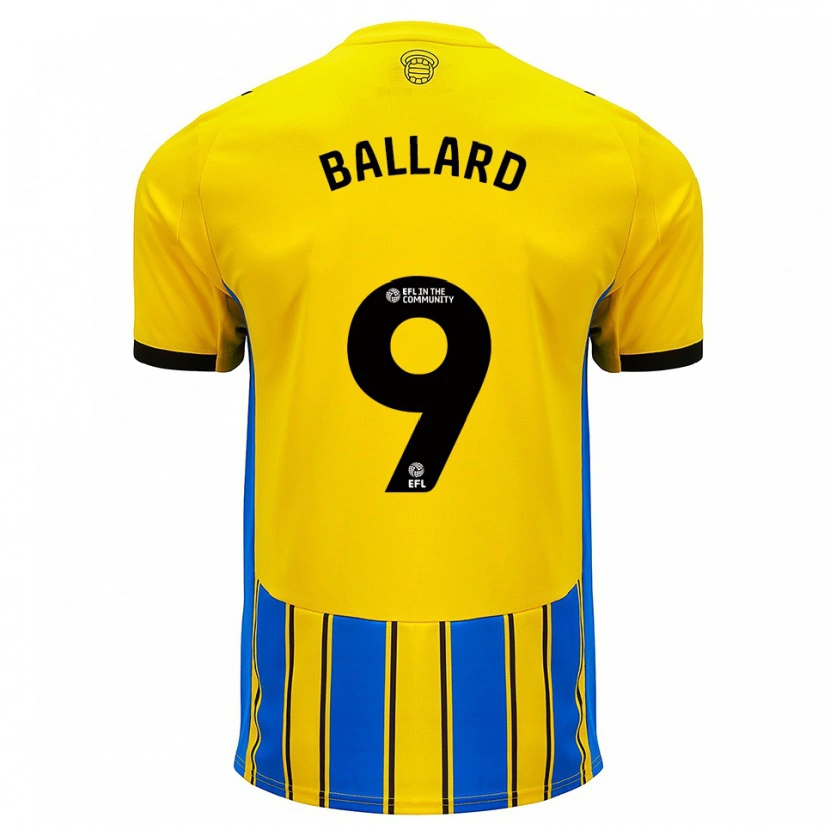 Danxen Heren Dom Ballard #9 Blauw Geel Uitshirt Uittenue 2025/26 T-Shirt