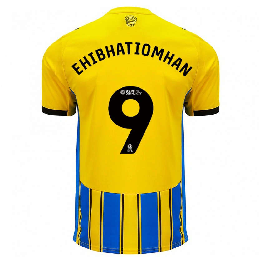 Danxen Heren Princewill Ehibhatiomhan #9 Blauw Geel Uitshirt Uittenue 2025/26 T-Shirt