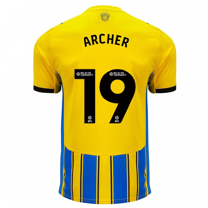 Danxen Heren Cameron Archer #19 Blauw Geel Uitshirt Uittenue 2025/26 T-Shirt