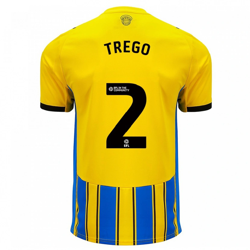 Danxen Heren Dexter Trego #2 Blauw Geel Uitshirt Uittenue 2025/26 T-Shirt