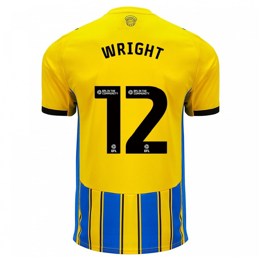 Danxen Heren Josh Wright #12 Blauw Geel Uitshirt Uittenue 2025/26 T-Shirt
