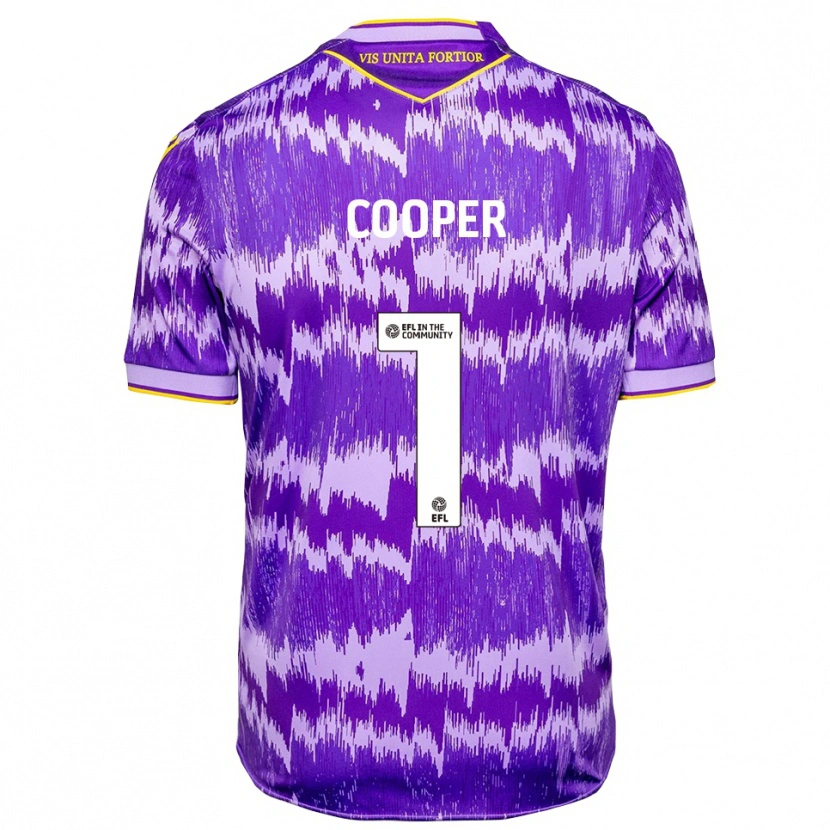 Danxen Heren Noah Cooper #1 Paars Geel Uitshirt Uittenue 2025/26 T-Shirt